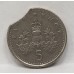 GREAT BRITAIN UK 1994 . FIVE 5 PENCE . ERROR . CLIPPED PLANCHET